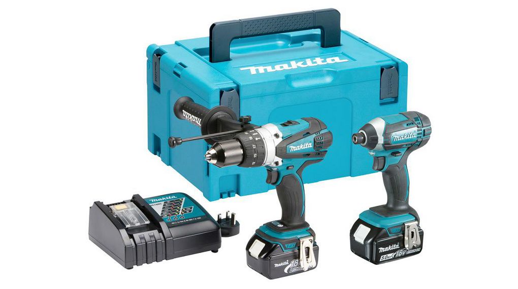 Power Tool Kit, Keyless, 1.5 ... 13mm, Rechargeable