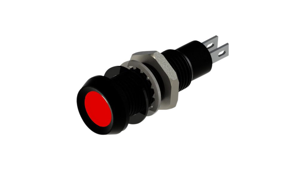 LED Indicator Red 8.1mm 48VDC 13mA