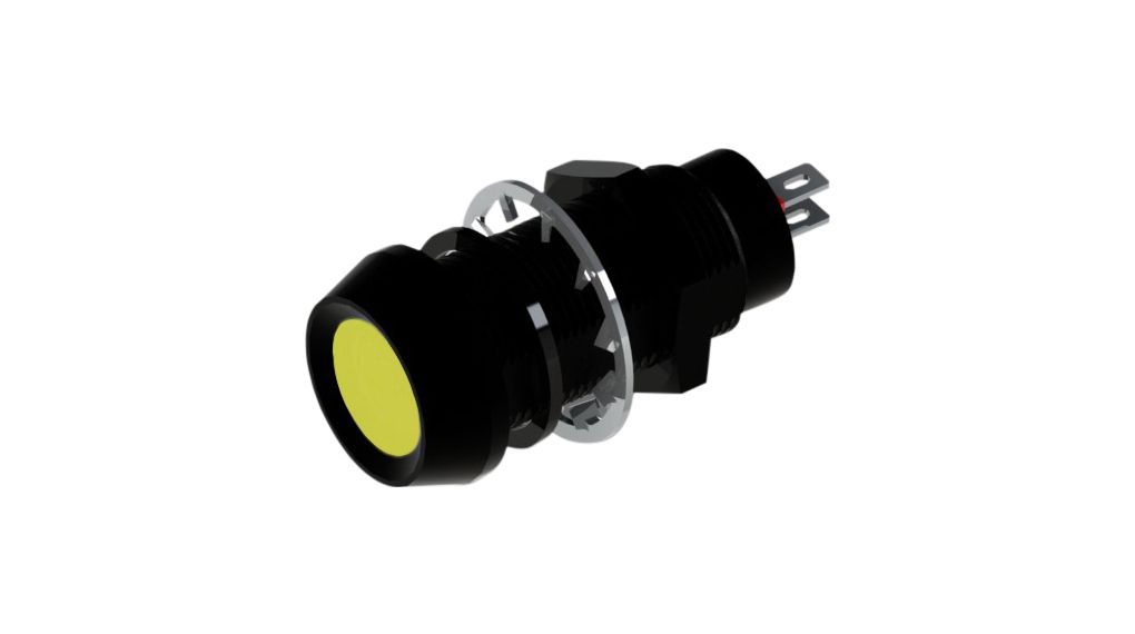 LED Indicator Yellow 12.7mm 12VDC 19mA