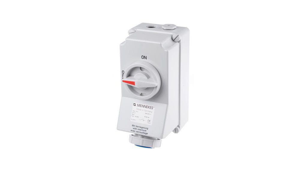 7012A | Mennekes Switchable IP67 Industrial Interlock Socket 2P+E ...
