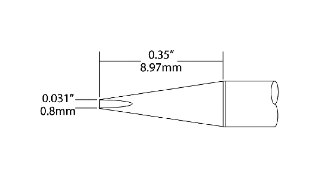 Soldering Tip UFT Chisel 9mm 0.8mm