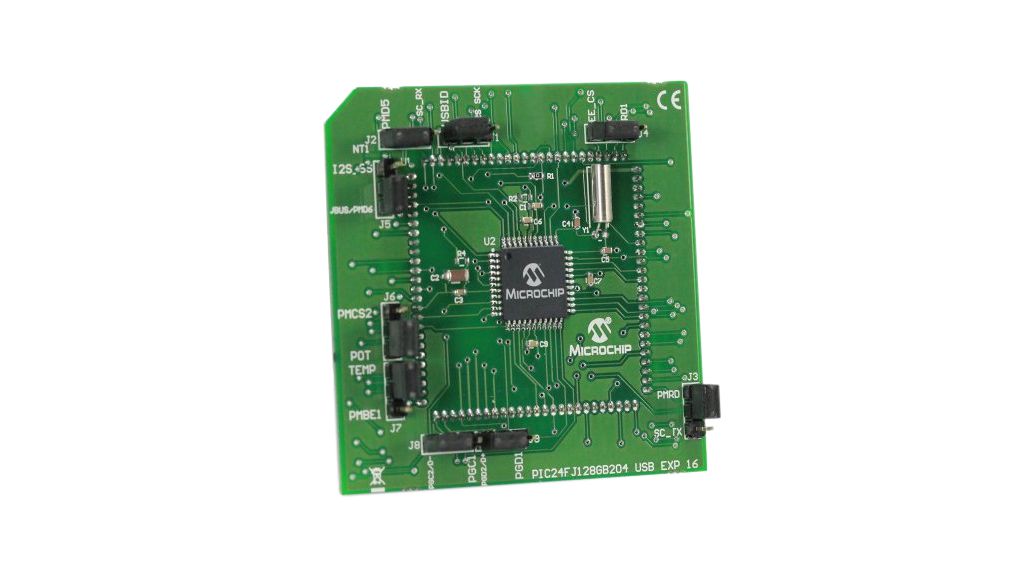 Insteekbare evaluatiemodule voor PIC24FJ128GB204-microcontroller