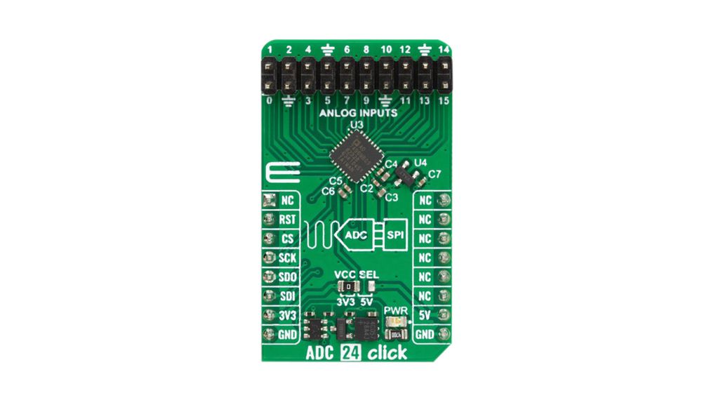 ADC 24 Click Analog-Digital-Wandler-Modul, 1 MSPS, 16-Bit 5V