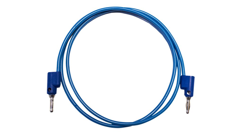 Przewód pomiarowy PVC 15A Miedź berylowa niklowana 900mm 0.75mm² Niebieski