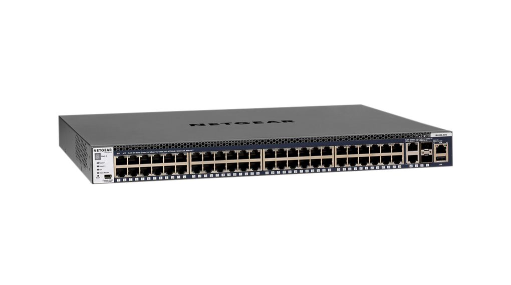 GSM4352S-100NES, Netgear Ethernet Switch, RJ45 Ports 48, Fibre Ports 2  SFP+, 10Gbps, Layer 3 Managed