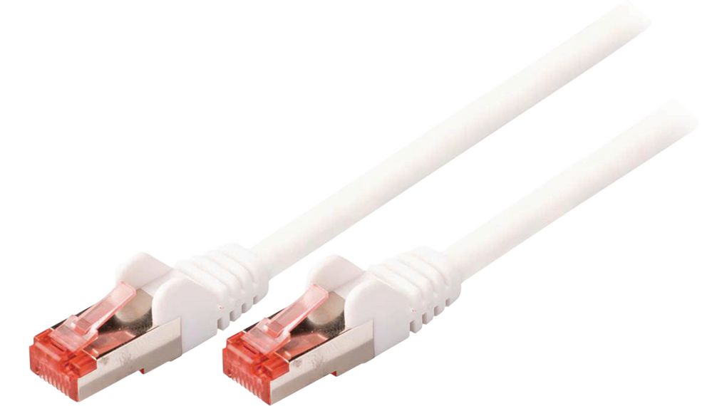 Propojovací kabel, Zástrčka RJ45 - Zástrčka RJ45, Cat 6, S/FTP, 20m, Bílá