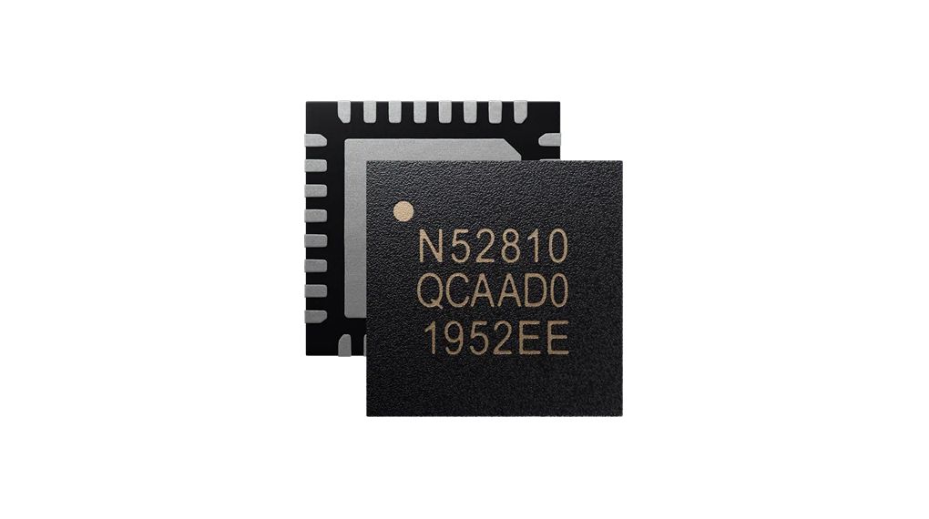 nRF52810 SoC met Bluetooth 5.4 / BLE, 32-pin QFN-pakket