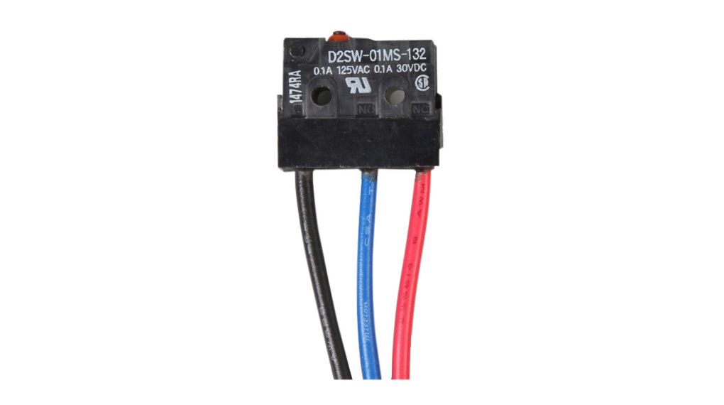 Mikroschalter, D2SW, 100mA, 1 Wechsler, 1.77N, Stiftstössel