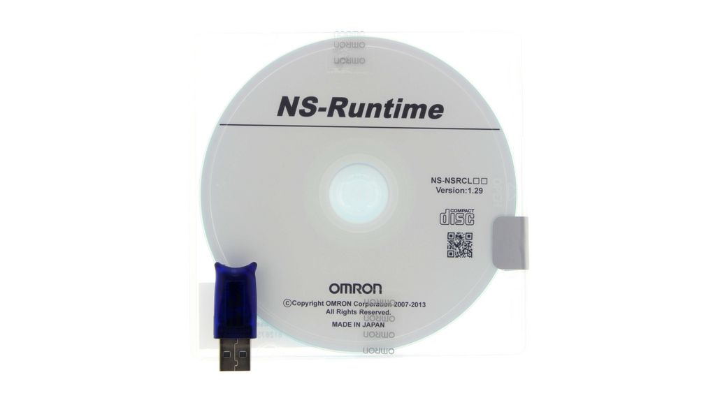 Disk CD se softwarem NS-Runtime a licenční klíč, hardwarový klíč USB
