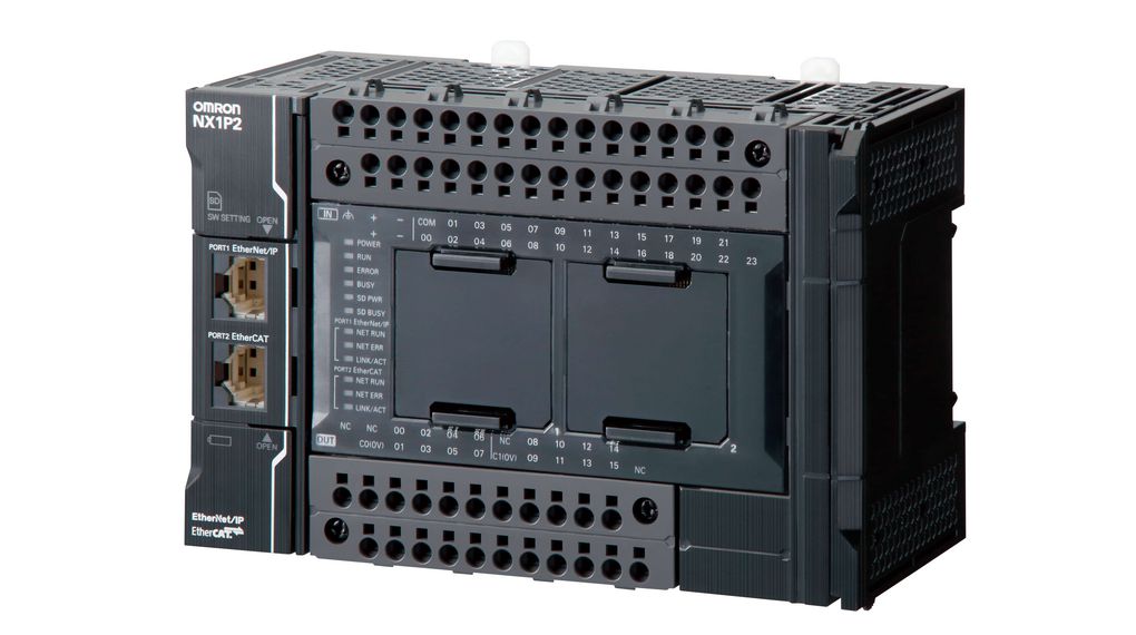 Contrôleur logique programmable 24DI 16DO 24V Ethernet / EtherCAT / EtherNet / IP 1 MB