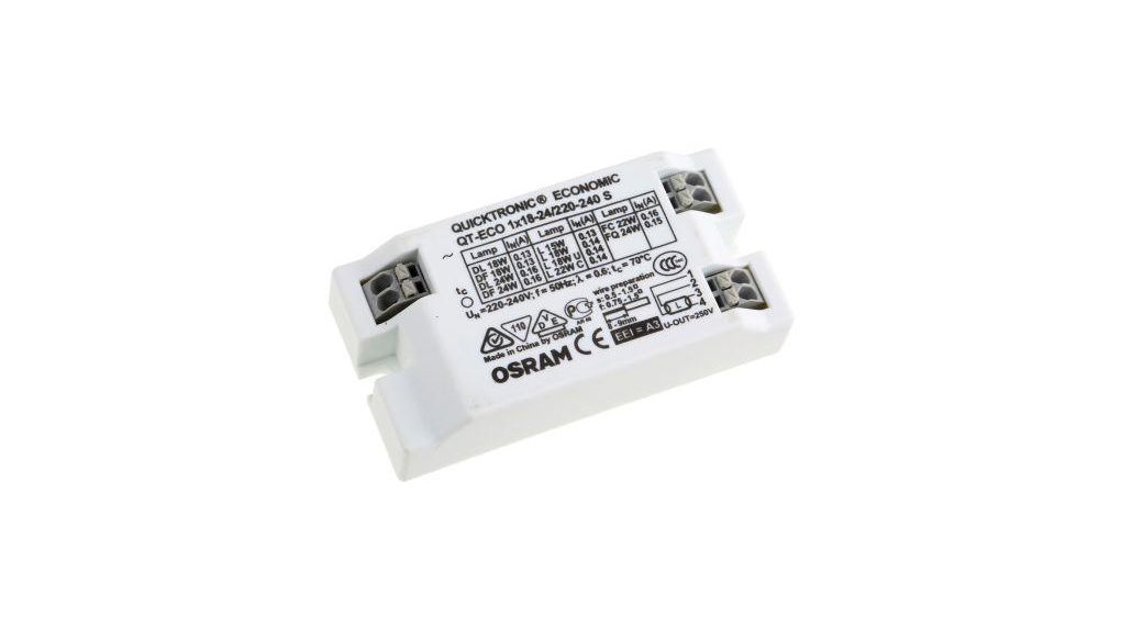 Elektroniczny statecznik do świetlówek kompaktowych 18 W, 24 W, 15 (HF) W, 20 (HF) W, 220 ... 240 V