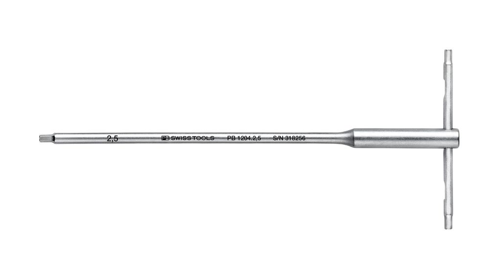 Hex Screwdriver with Sliding T-Handle, 2.5 mm, 140mm