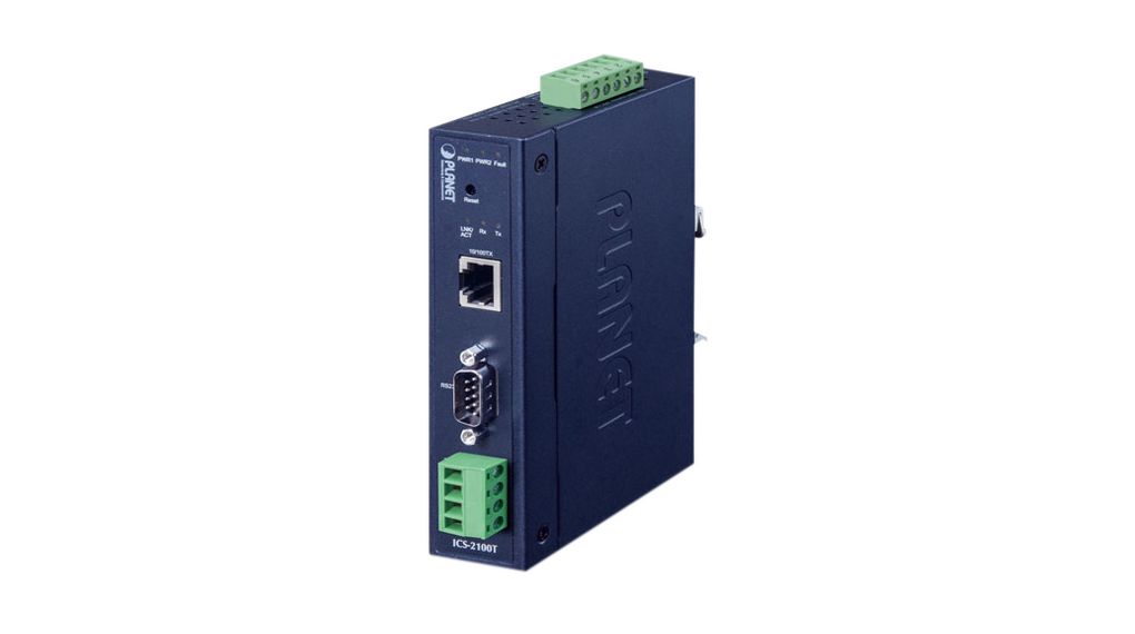 Serial Device Server, 100 Mbps, Serial Ports - 1, RS232 / RS422 / RS485