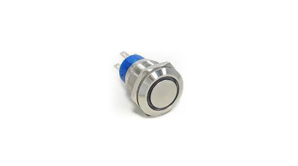 IP67 AV19 Series No, Momentary, Panel, 19.2 mm Cutout, SPST 3 A SPST IP67