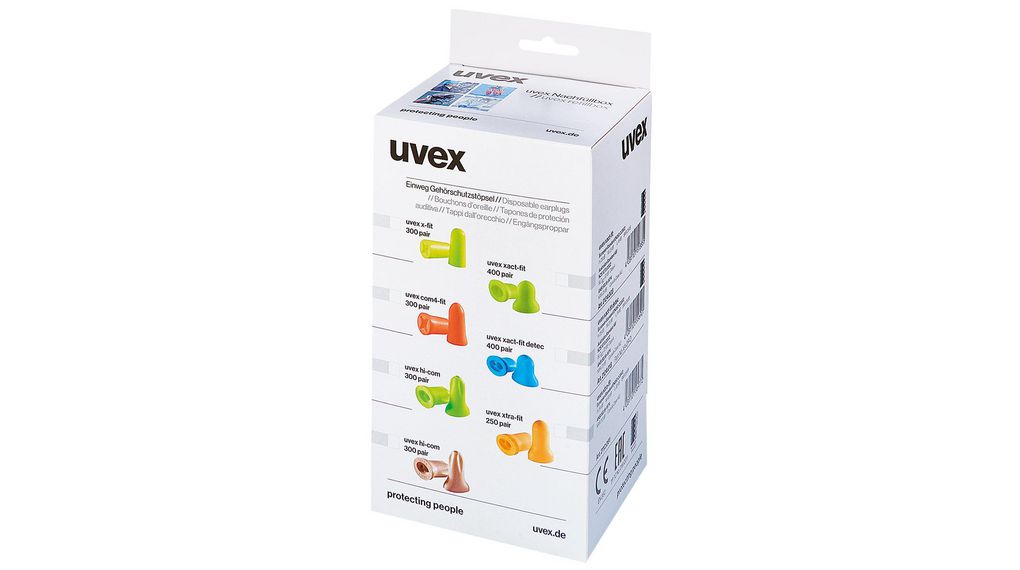 uvex uvex x-fit Series Green Disposable Uncorded Ear Plugs, 37dB Rated, 300 Pairs Paket med 300 delar