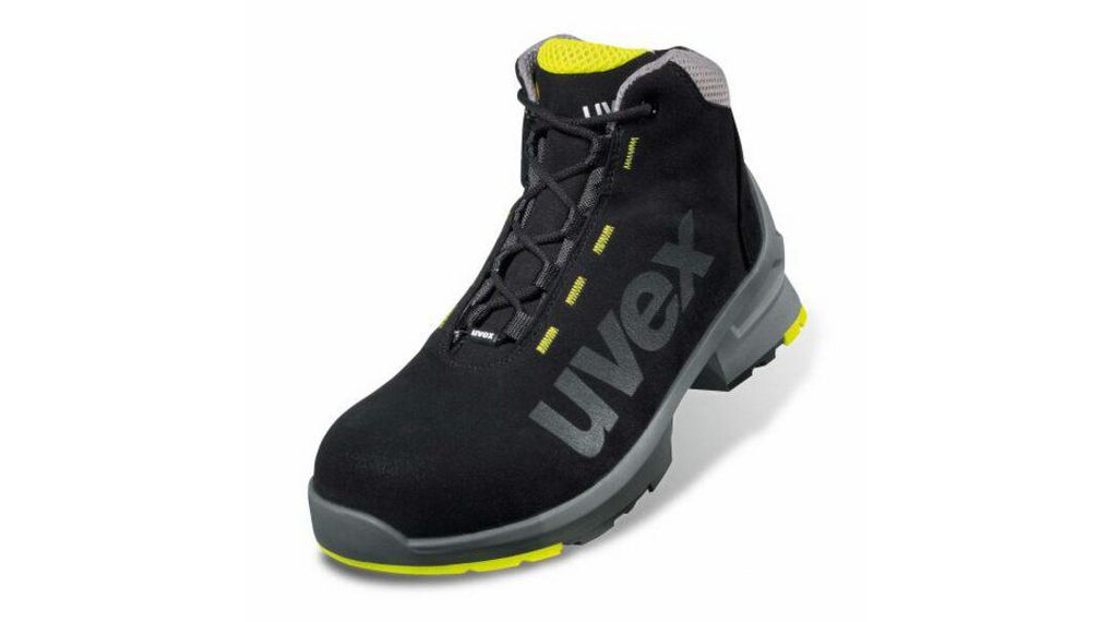 1 Black, Grey, Yellow ESD Safe Composite Toe Capped Men, Women Safety Boots, UK 10.5, EU 45