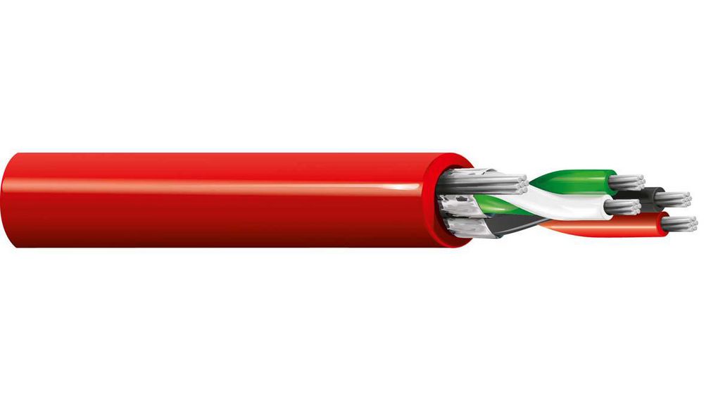 88723 Series Line level Low Voltage signal Cable, 0.32 mm² CSA, 3.76mm od, 152m, Red Rouge