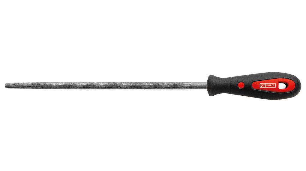 300mm, Second Cut, Round Engineers File With Soft-Grip Handle