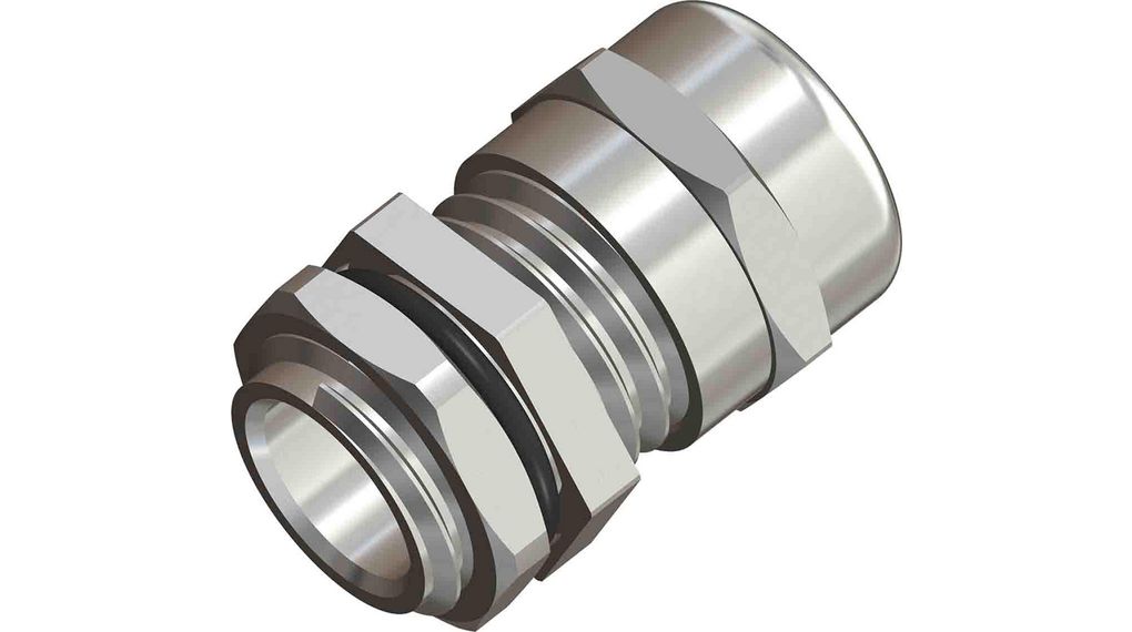 Silver Metal Cable Gland, PG9 Thread, 4mm min., 8mm max., IP68, PG9