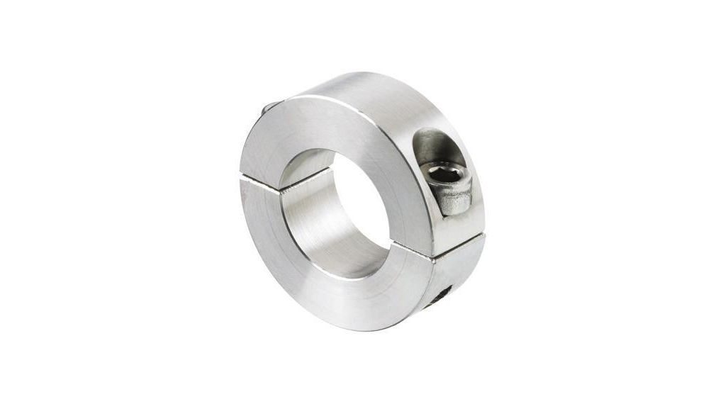 Huco Shaft Collar, Two Piece, Clamp Screw, Bore 12mm, OD 28mm, W 11mm, Stainless Steel