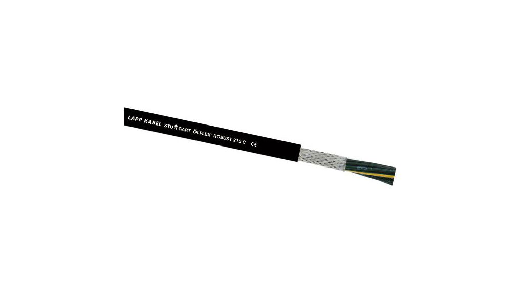 Lapp ÖLFLEX ROBUST 215 C Control Cable, 12 Cores, 1.5 mm², Screened, 50m, Black TPE Sheath, 15 AWG