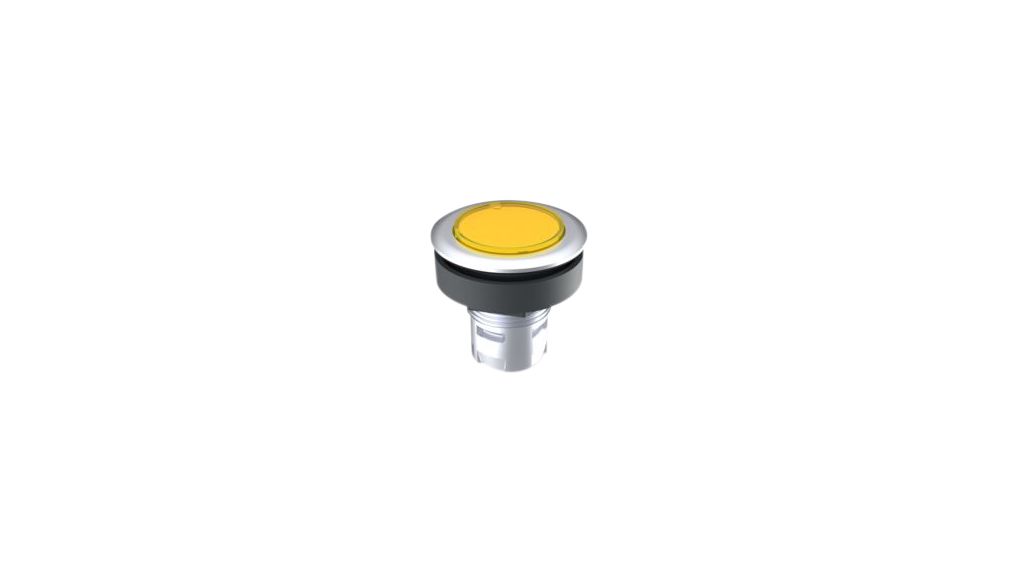 1300900121400 Rafi Illuminated Pushbutton Actuator Flat Button Yellow Ip65 Rafix 16 F 7338