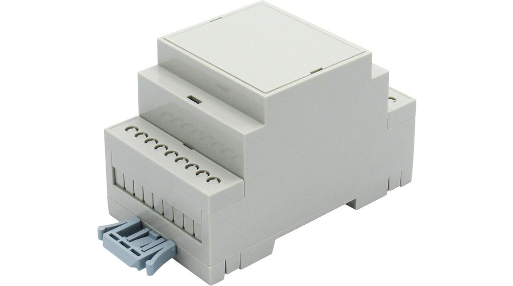 DIN-Rail Module Box 53.3x90.2x57.5mm Grey ABS / Polycarbonate