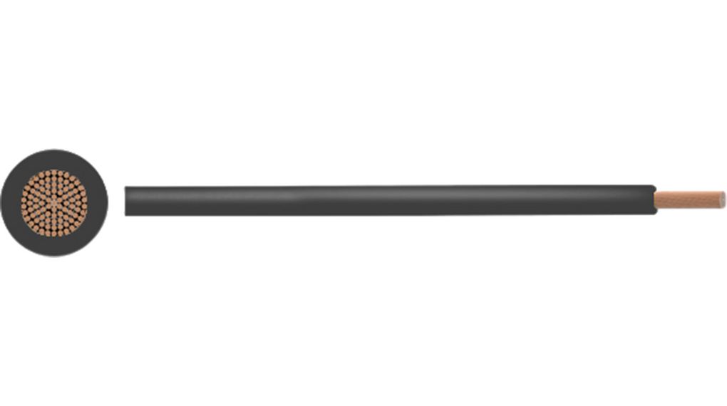 Pletený vodič PVC 1.5mm² Čistá měď Černá H07V-K 100m