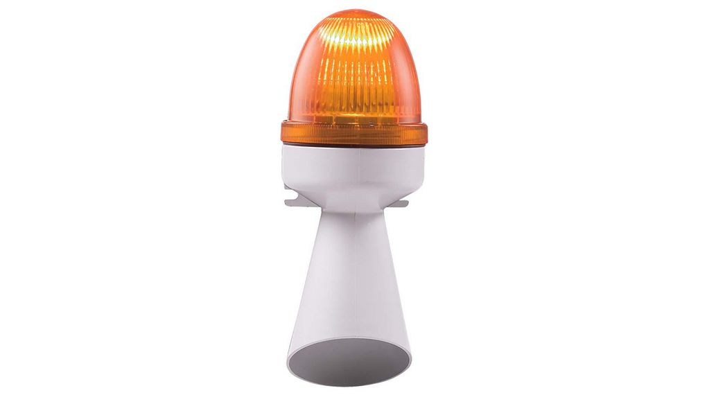 Sounder Beacon LED Oranžová Nepřetržitý 240VAC 96dB IP43 Povrchová montáž