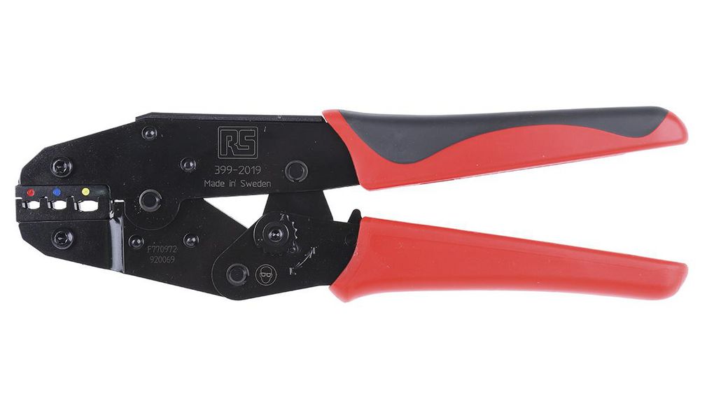 Ratchet Crimp Tool for Insulated Spade Connectors, 0.75 ... 6mm²