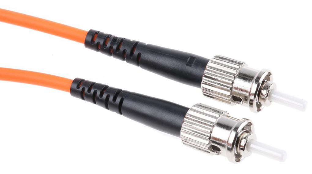Câble confectionné en fibre optique 50/125 um OM2 Simplex ST - ST 1m
