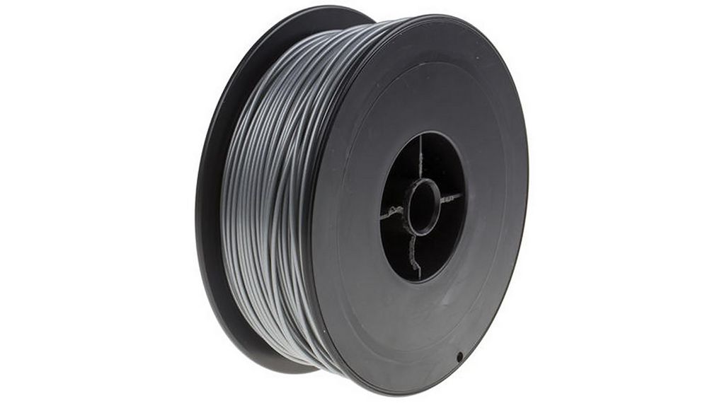 3D Printer Filament, PLA, 1.75mm, Silver, 2.3kg