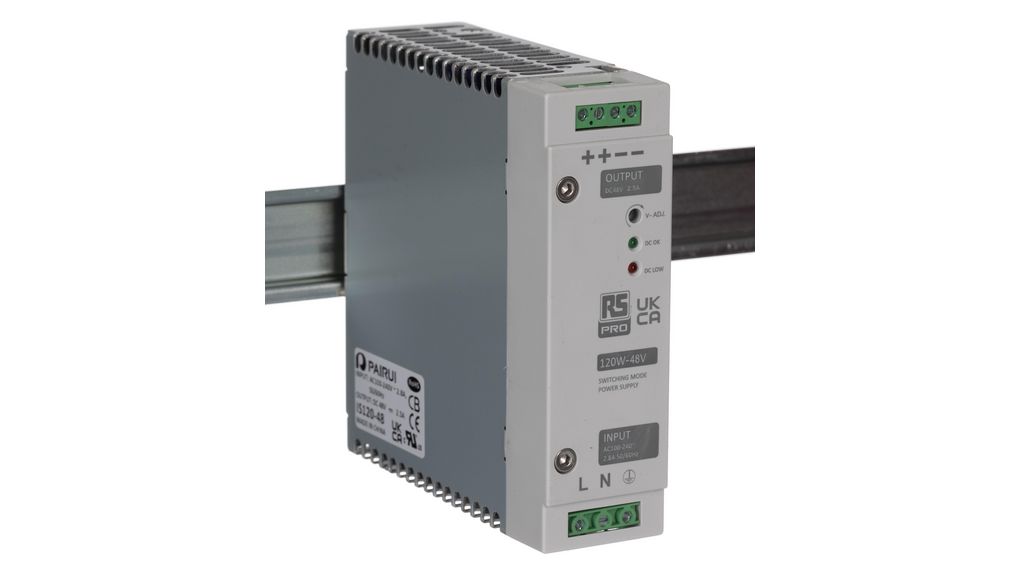 DIN Rail Power Supply 86% 48V 2.5A 120W Adjustable