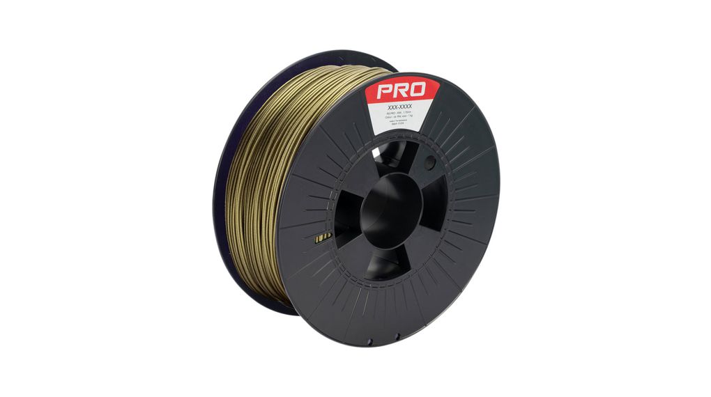 3D Printer Filament, PLA, 1.75mm, Metallic Gold, 1kg