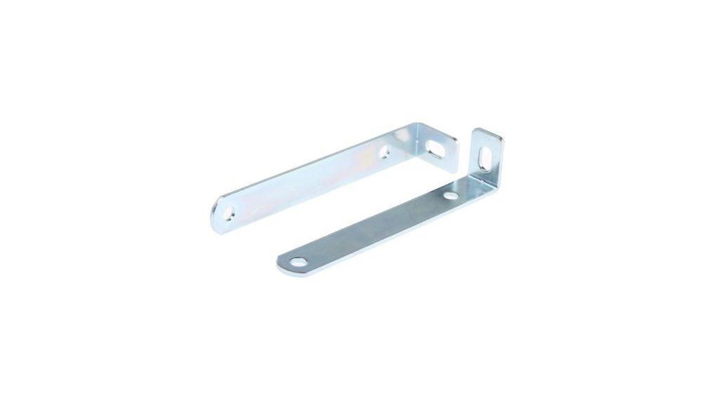 Angled Mounting Bracket Steel Silver Pack of 10 pieces