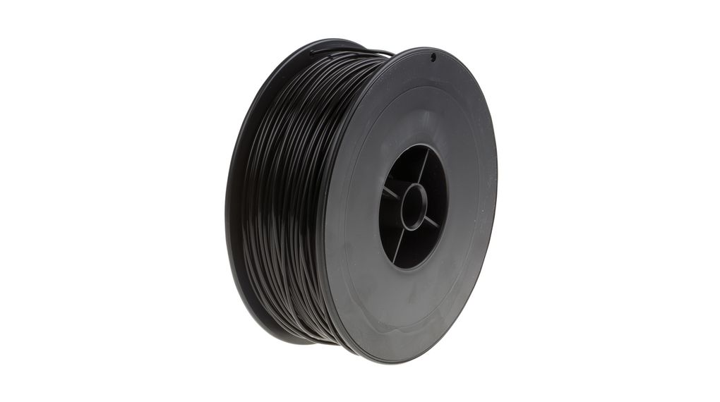 3D Printer Filament, PLA, 1.75mm, Black, 300g