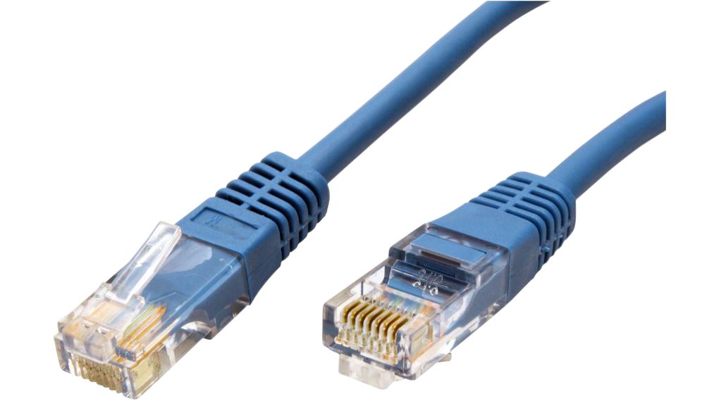 Patch Cable, RJ45 Plug - RJ45 Plug, CAT5e, U/UTP, 10m, Blue