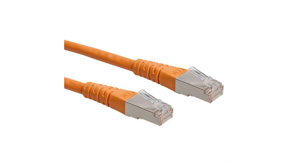 Patch Cable, RJ45 Plug - RJ45 Plug, CAT6, S/FTP, 1m, Orange