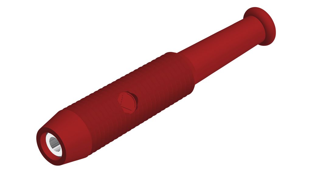 Socket, Red, Nickel-Plated, 60V, 6A