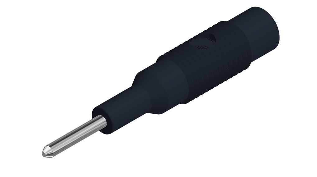 Adapter plug , Black, Nickel-Plated, 30V, 6A