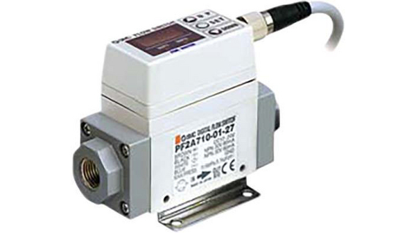 Digital Flow Switch Air / Nitrogen 50L/min 5bar 1% 24V G1/4" Plug, M12 IP65