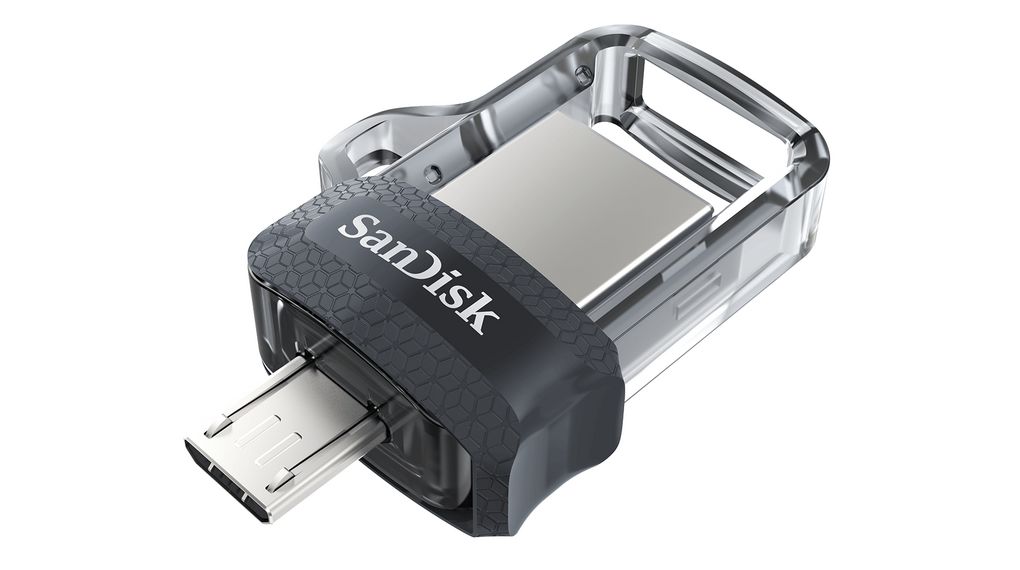USB Stick, Ultra Dual Drive, 256GB, USB 3.0, Transparent