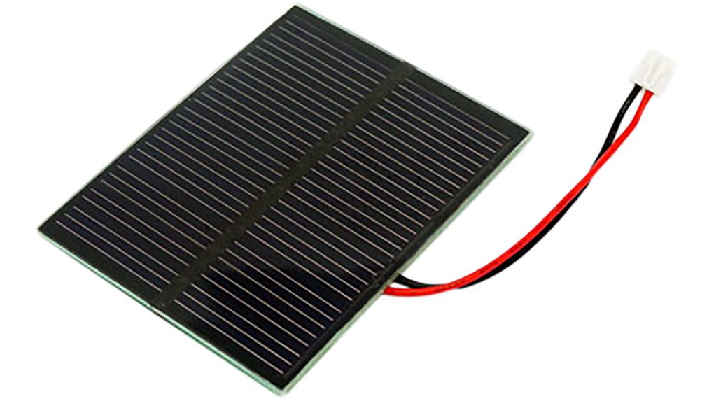 0.5W:n aurinkopaneeli, 5.5V, 100mA, 55 x 70mm