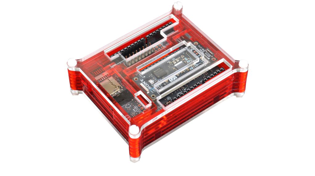 Sony Spresense Main and Extension Board Case 86x68x24mm Red PMMA (Plexiglass)