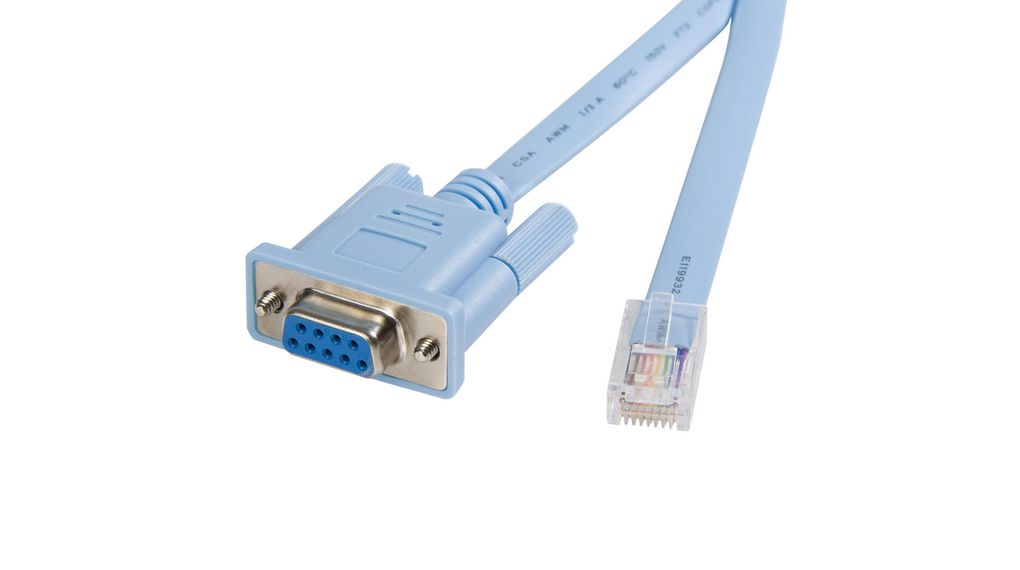 Cavo router Cisco Console Management RJ45 - Presa D-SUB a 9 pin Blu
