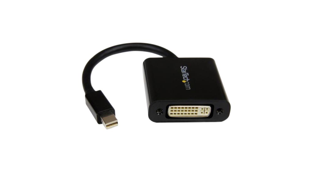 Adapter wideo, Wtyk Mini DisplayPort - Gniazdo DVI, 1920 x 1200, Czarny