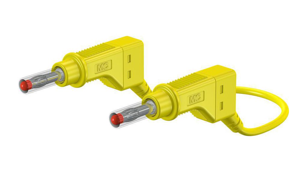 Safety Test Lead 2m Yellow 600V Nickel-Plated