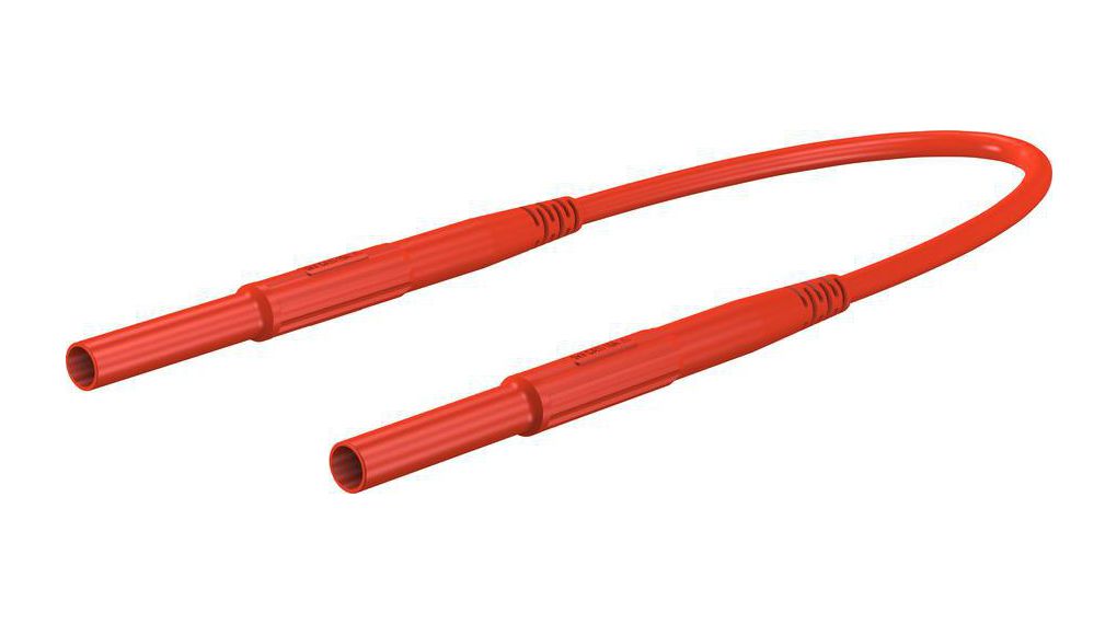 Test Lead Thermoplastic Elastomer 10A Nickel-Plated 1.5m 0.5mm² Red