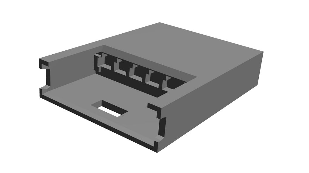 Housing, Female, Pitch - 2.54 mm, Poles - 6, Rows - 1, Liquid-Crystal Polymer (LCP)