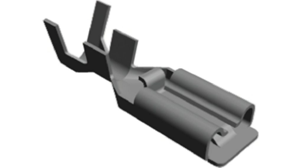 Positive Lock .250 EX Uninsulated Female Spade Connector, Receptacle, 6.35 x 0.81mm Tab Size, 0.8mm² to 2mm²